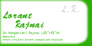 lorant rajnai business card